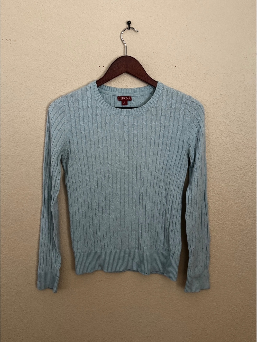 Merona Light Blue Cable Knit Sweater